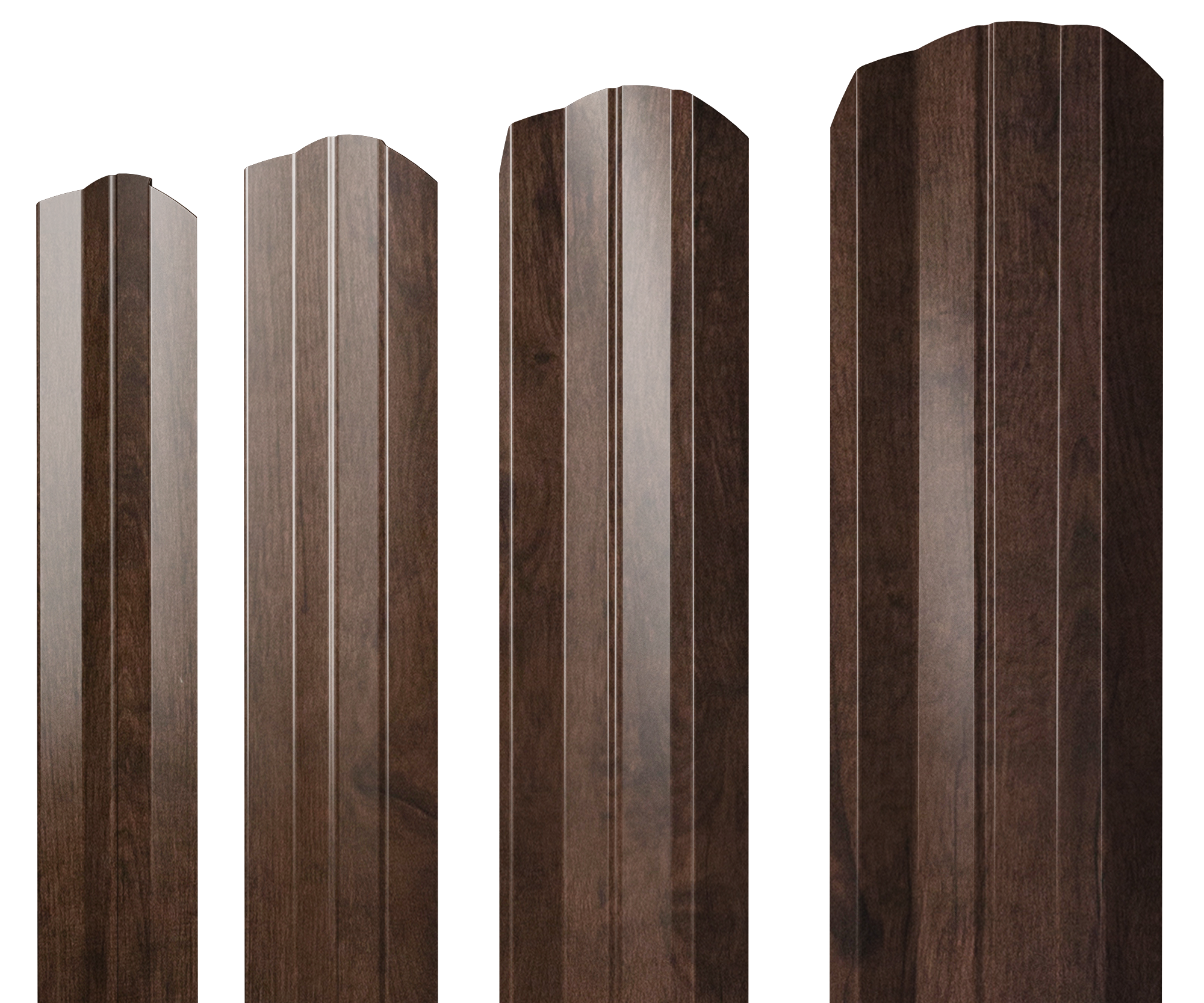 Штакетник М-образный А фигурный 0,4 Print Premium Antique Wood TwinColor