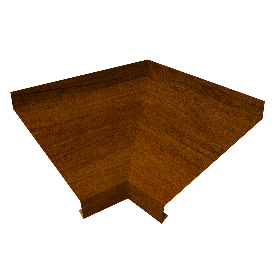 Угол отлива внутренний 100 0,4 Print Premium с пленкой Golden Wood Intense FTC