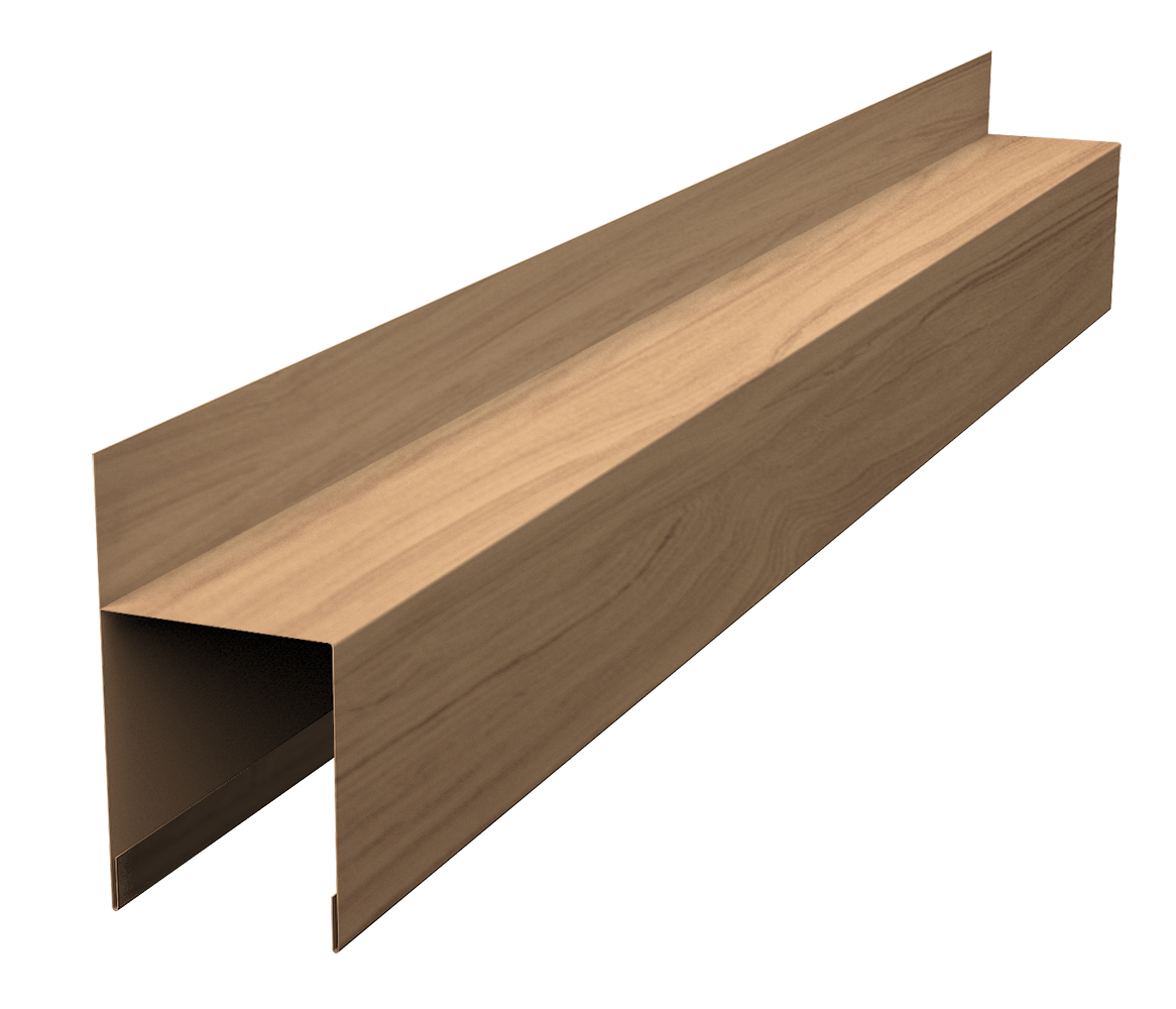 Планка опорная составная внешняя для забора жалюзи Palermo 0,45 Print Elite Honey Wood TwinColor (1,8м)
