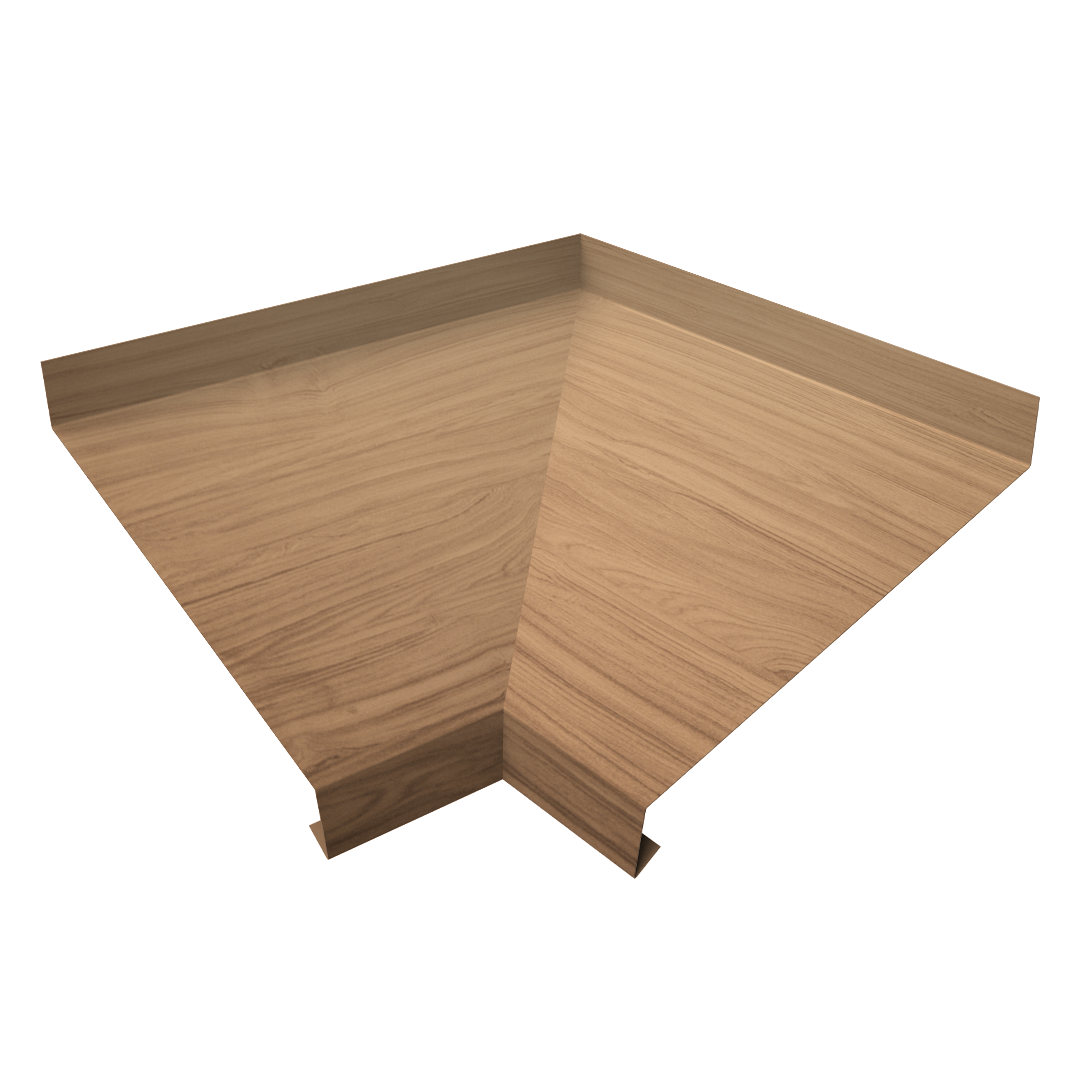 Угол отлива внутренний 100 0,45 Print Elite с пленкой Honey Wood TwinColor