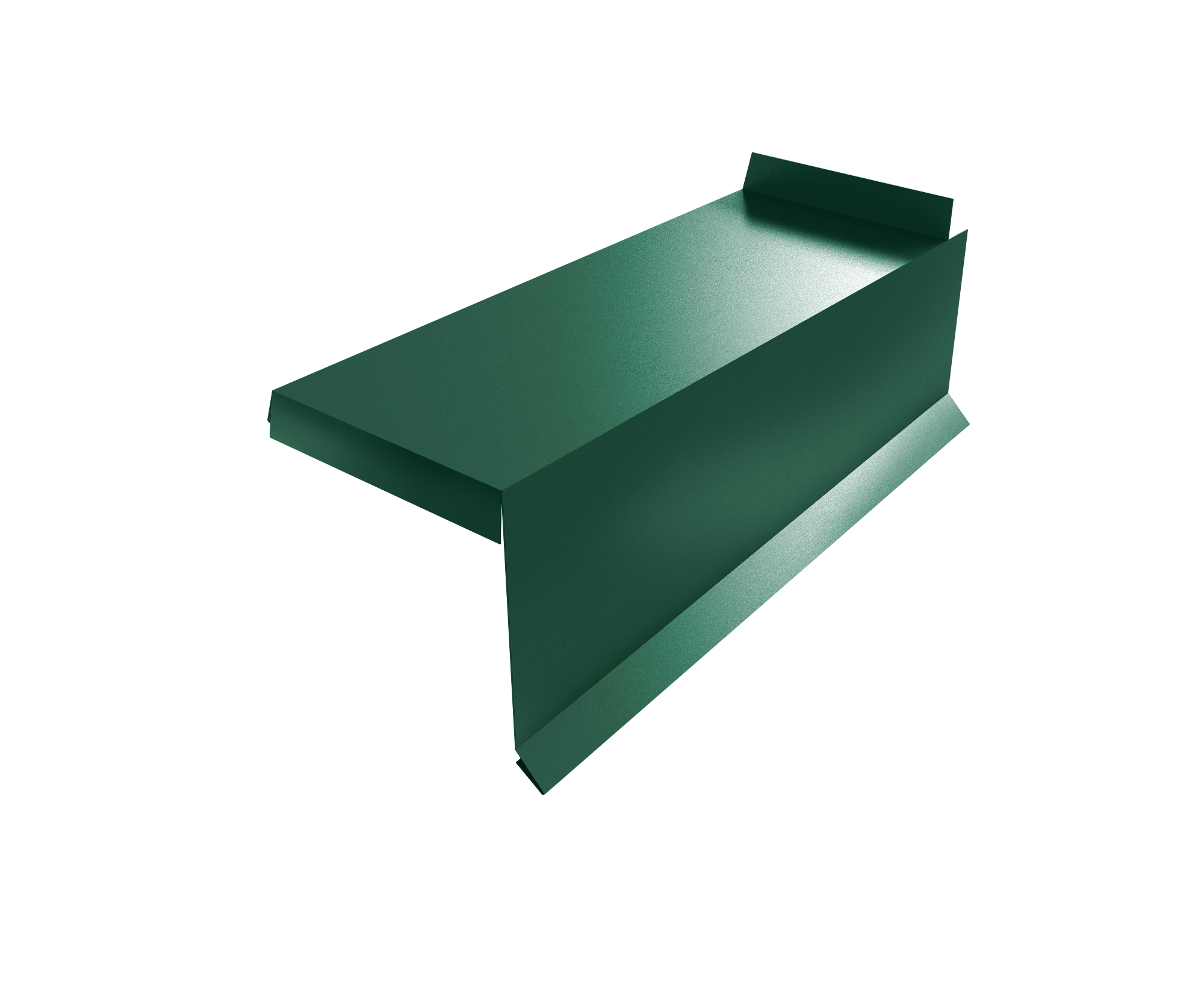Планка торцевая сегментная Квадро профи Правая 0,5 Satin RAL 6005 зеленый мох