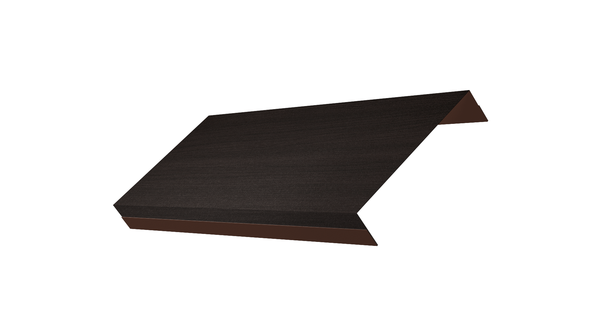 Ламель обратная 125 забора жалюзи Texas 0,45 Print Elite с пленкой Coffee Wood TwinColor