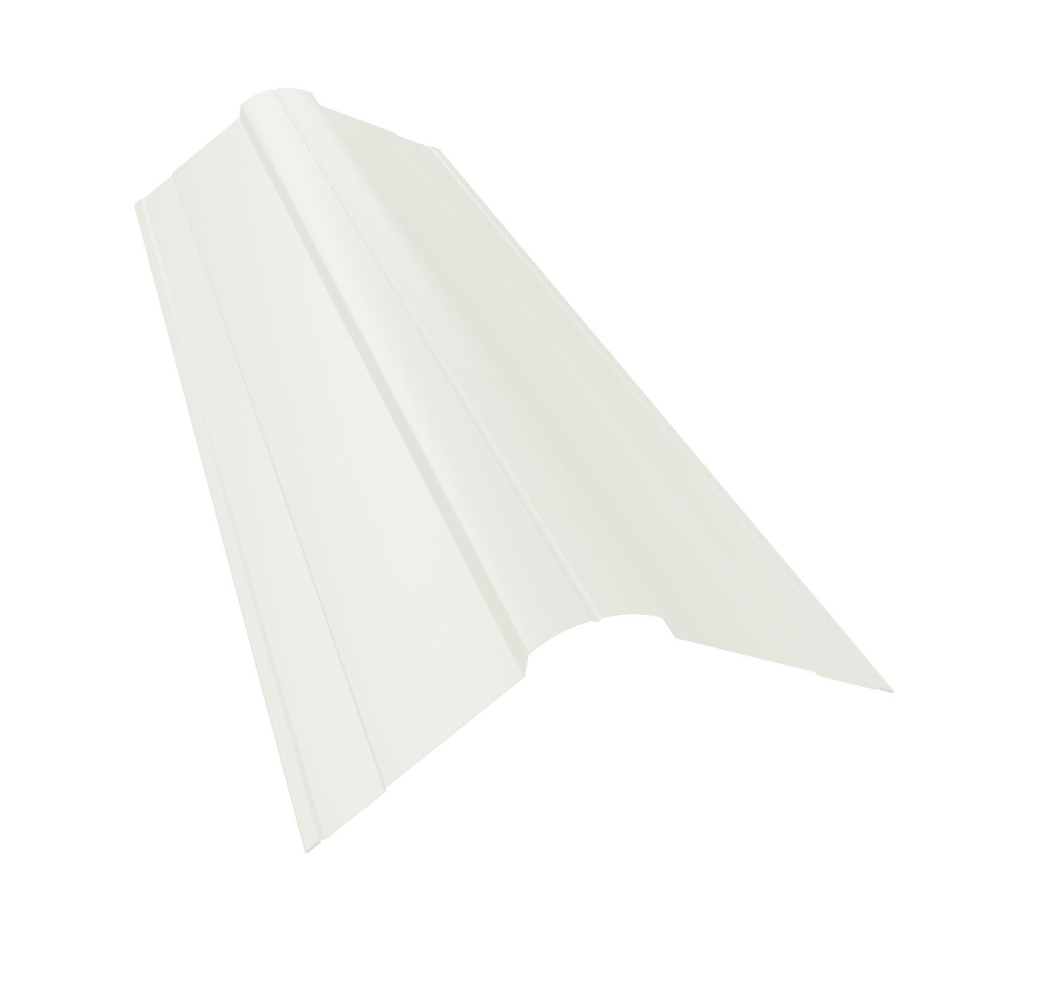 Планка конька фигурного 100x100 0,45 PE с пленкой RAL 9003 сигнальный белый (3м)