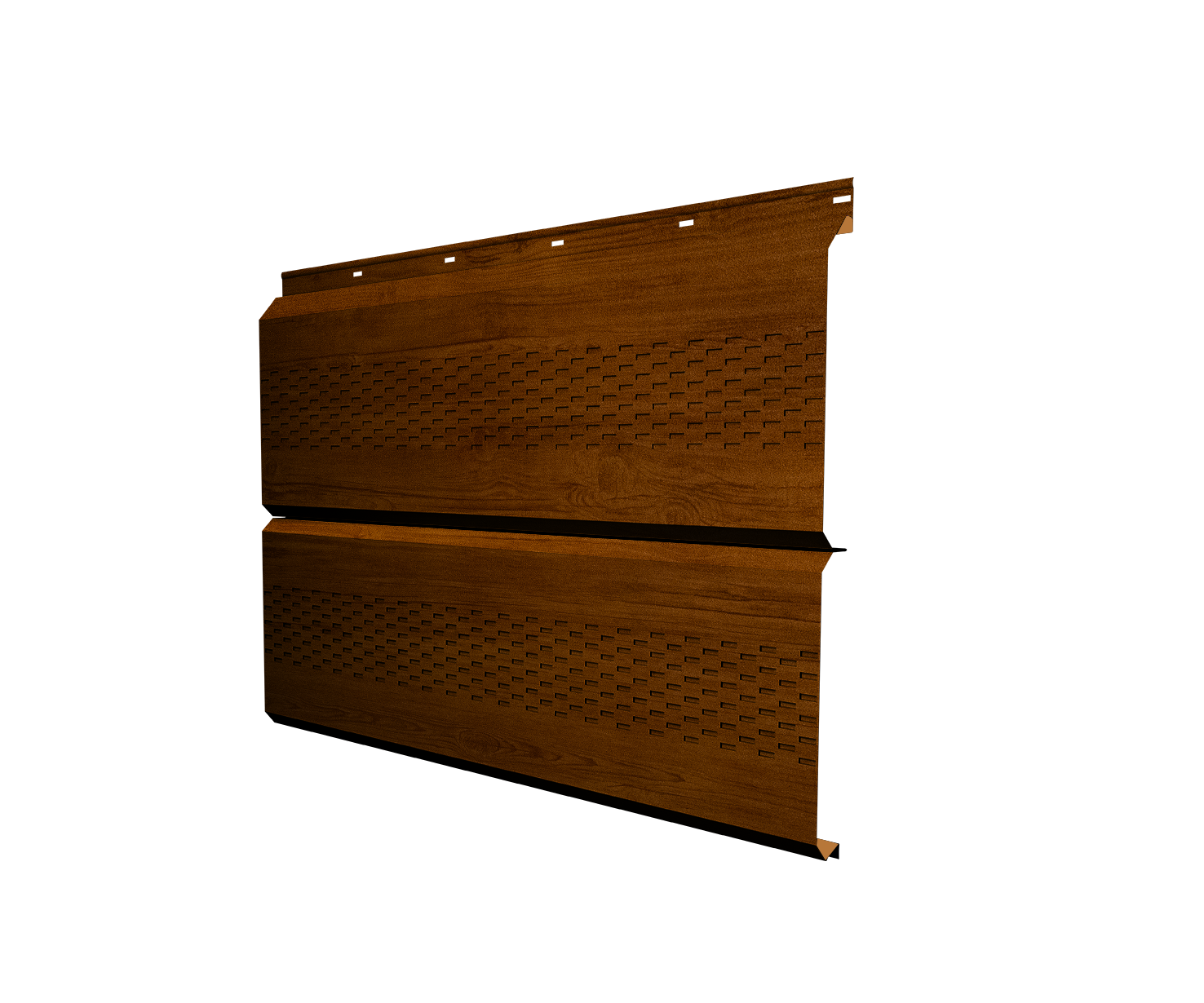 Софит ЭкоБрус new c перфорацией 0,45 Print Premium Golden Wood Intense FTC