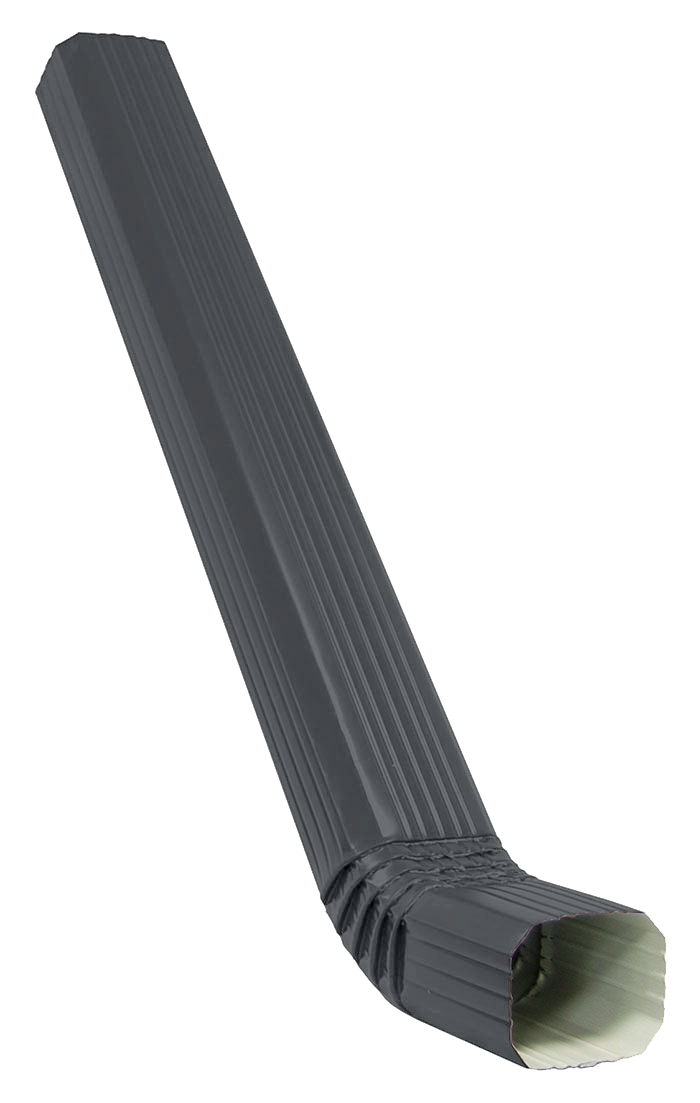 Труба прямоугольная с коленом Vortex 3м RAL 7024