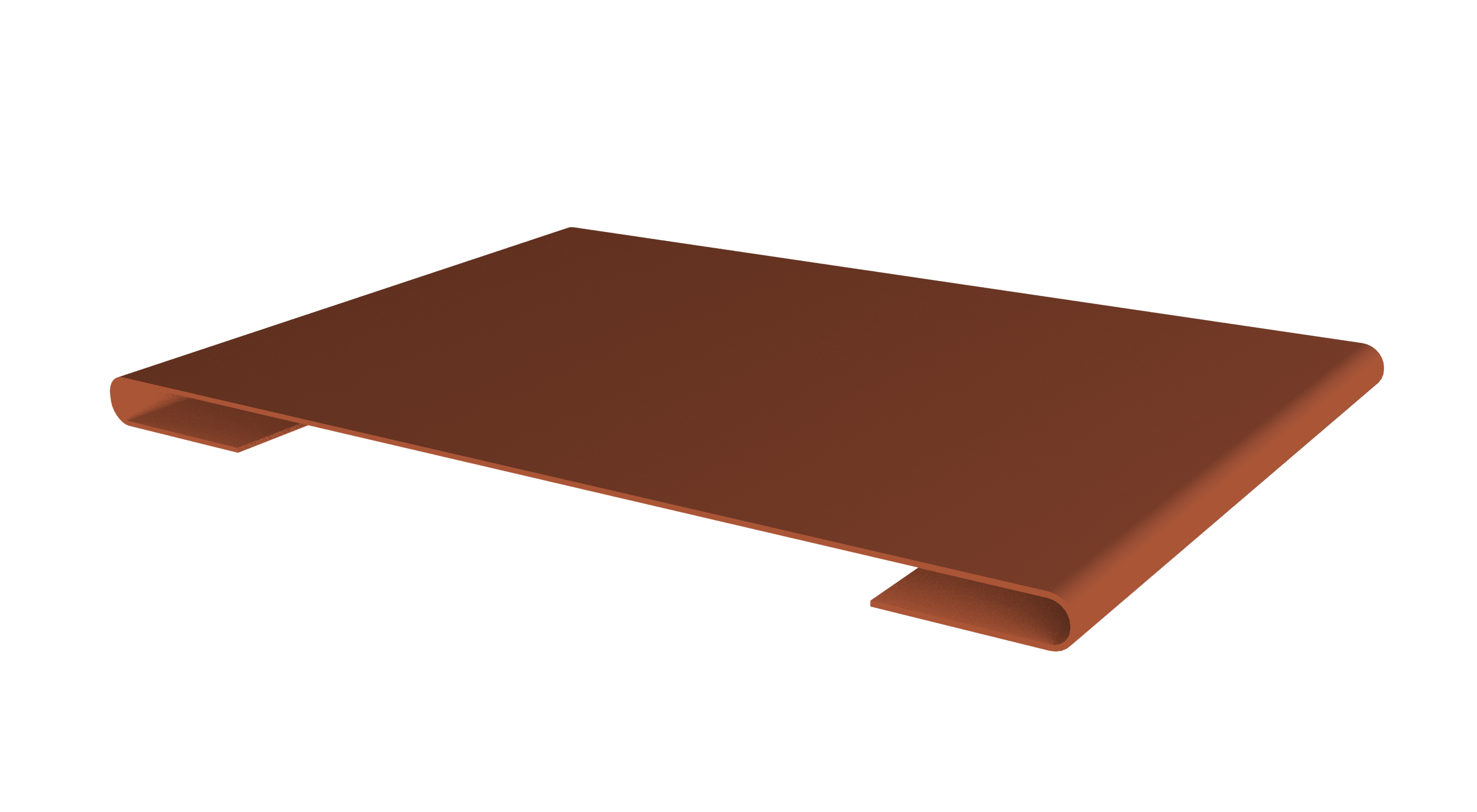 Планка стыковочная 0,5 Velur X RAL 8004 терракота (2м)
