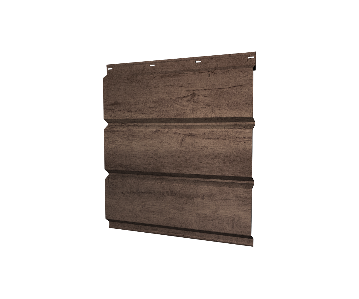 Софит металлический без перфорации 0,45 Print Premium с пленкой Almond Wood Fresh