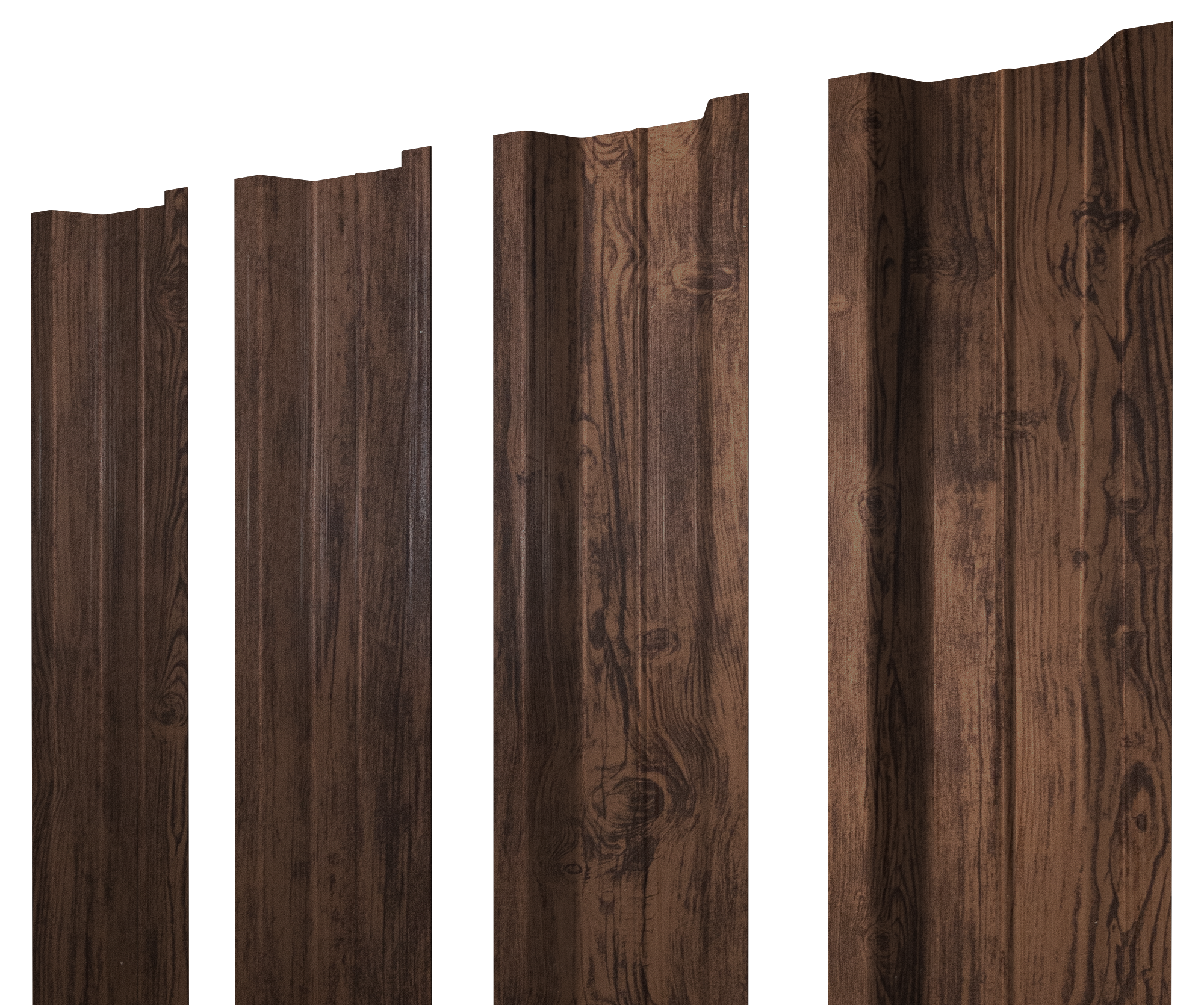 Штакетник П-образный В с прямым резом 0,45 Print-Double Premium Antique Wood