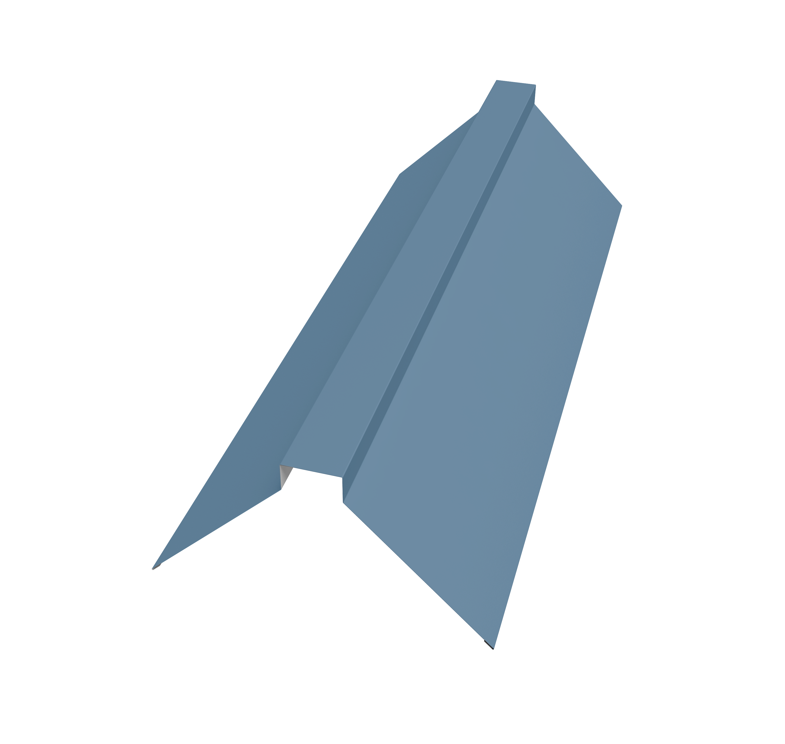 Планка конька плоского 175х50х175 0,45 Drap TX RAL 5024 пастельно-синий (2м)
