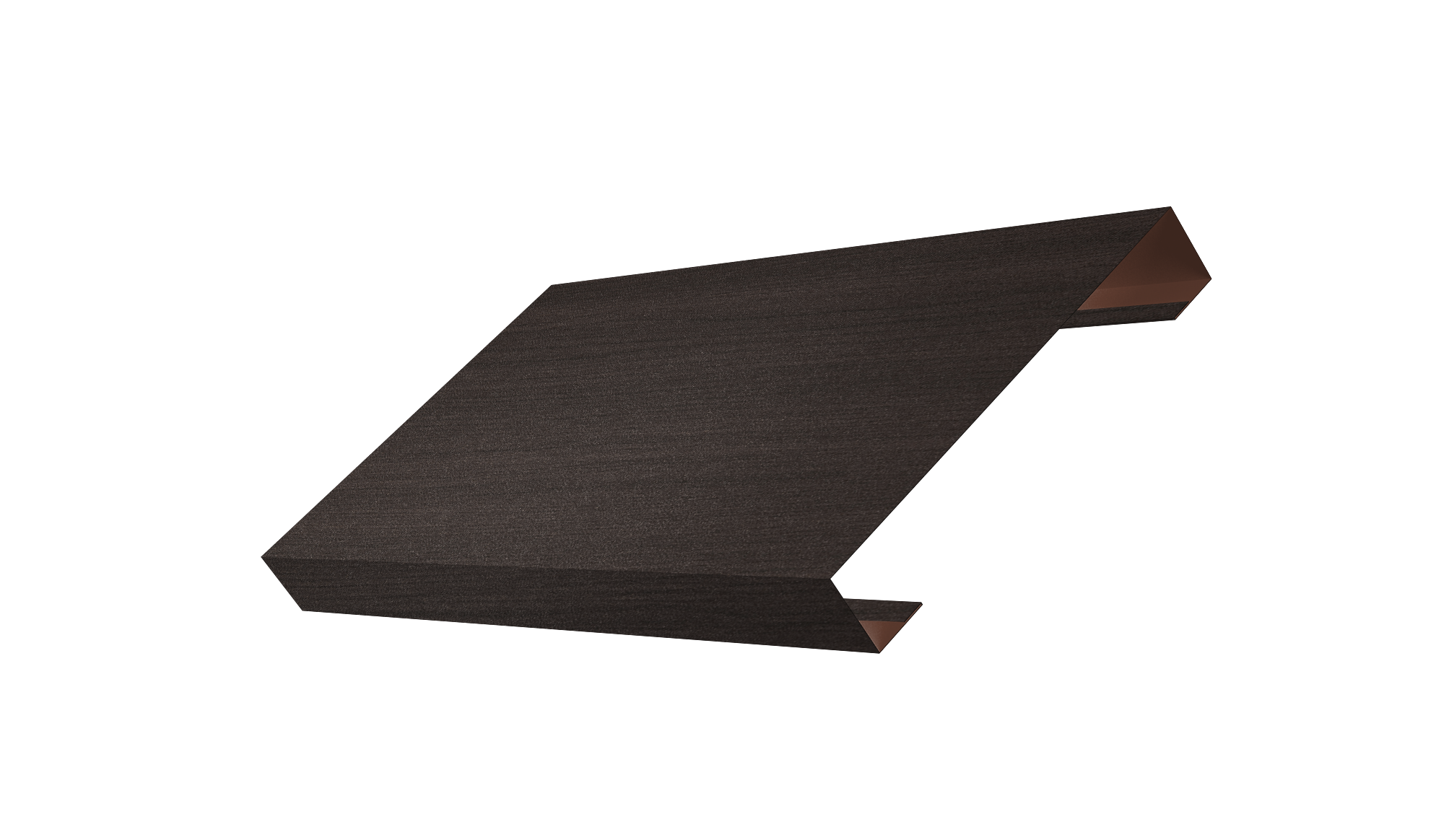 Ламель лицевая 125 забора жалюзи Texas 0,45 Print Elite с пленкой Coffee Wood TwinColor