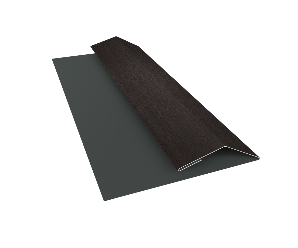 Планка финишная Блок-Хаус new Grand Line 0,45 Print Elite Coffee Wood TwinColor (3м)