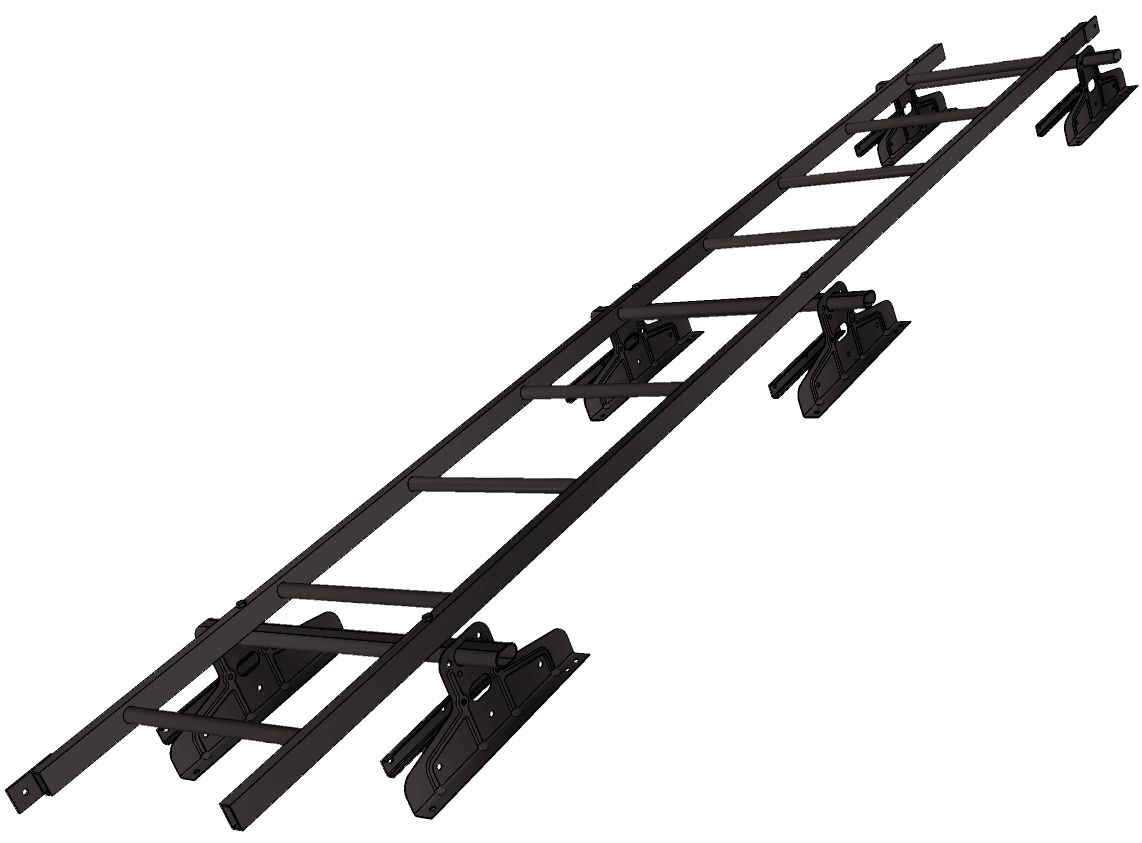 Лестница кровельная под фальц RAL RR 32 (3м)