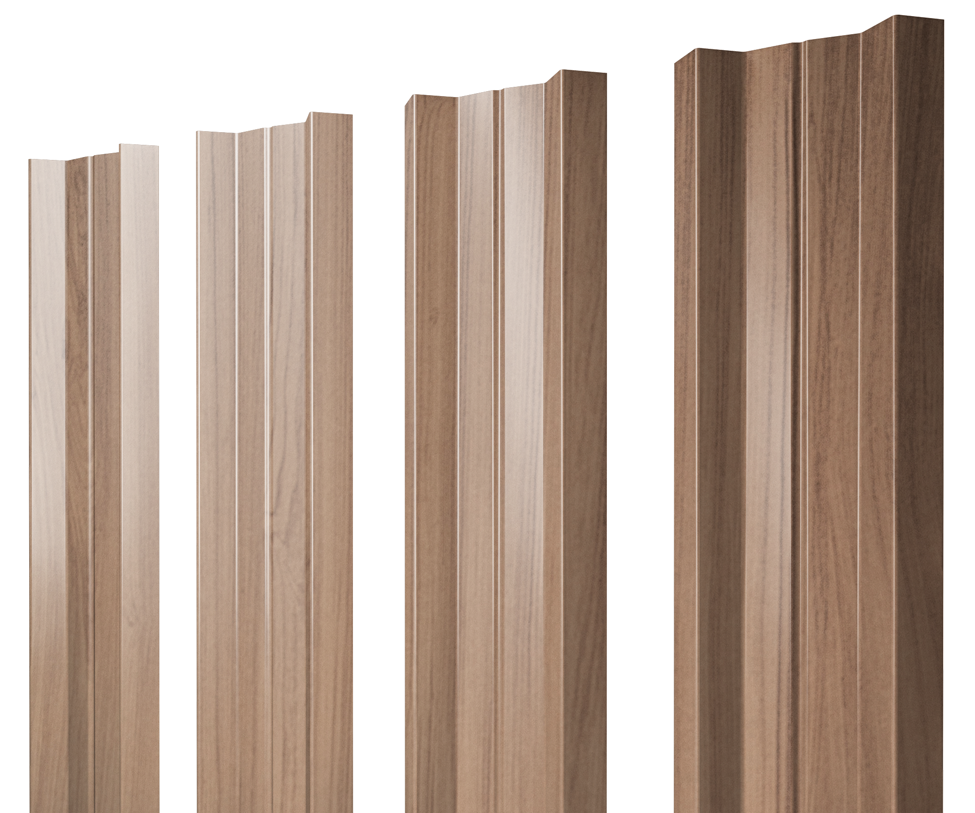 Штакетник М-образный А с прямым резом 0,45 Print Elite Honey Wood TwinColor