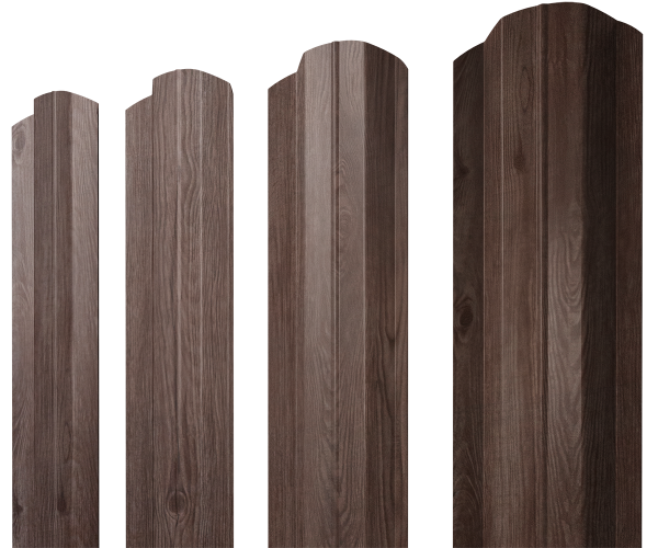 Штакетник М-образный В фигурный 0,45 Print Elite White Wood TwinColor