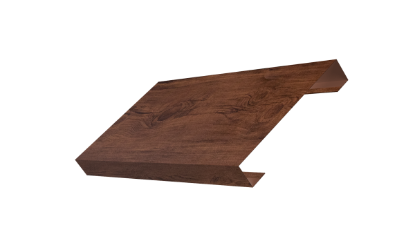 Ламель лицевая 125 забора жалюзи Texas 0,45 Print Premium Cherry Wood Fresh TwinColor