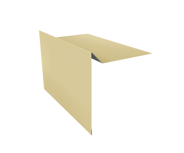 Планка ветровая для мягкой кровли 130х25х100 0,45 PE с пленкой RAL 1014 слоновая кость (3м)