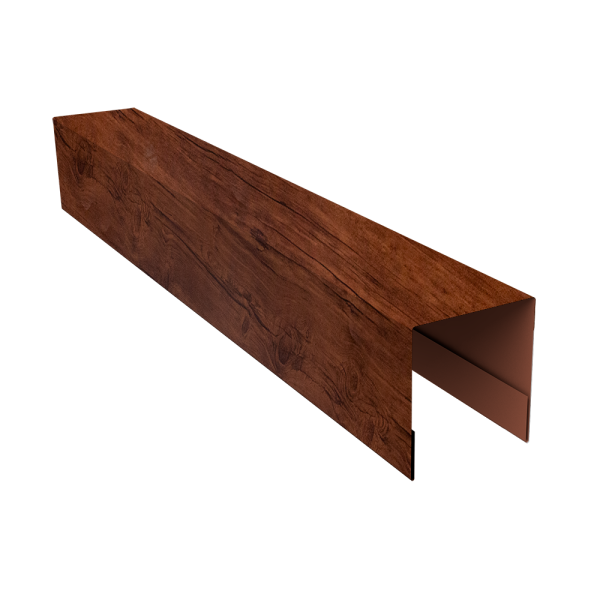 Планка боковая для забора из сайдинга (Блок-хаус new) 0,45 Print Premium Cherry Wood Fresh TwinColor (2,5м)