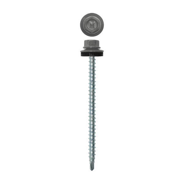 Саморез кровельный Daxmer 4,8х70 (100шт) сверло №1 RAL 9006