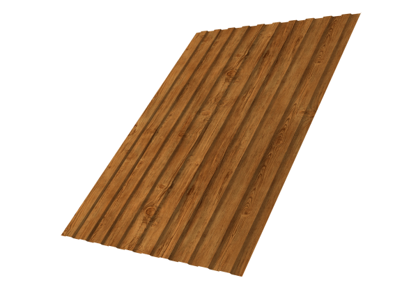 Профнастил С8B v02 0,45 Print Elite Golden Wood TwinColor