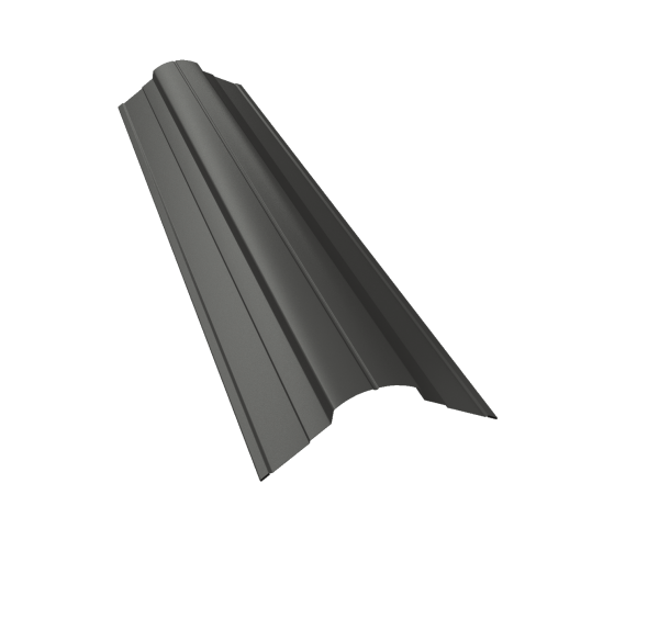 Планка конька фигурного 70x70 0,45 PE с пленкой RAL 7005 мышино-серый (2м)