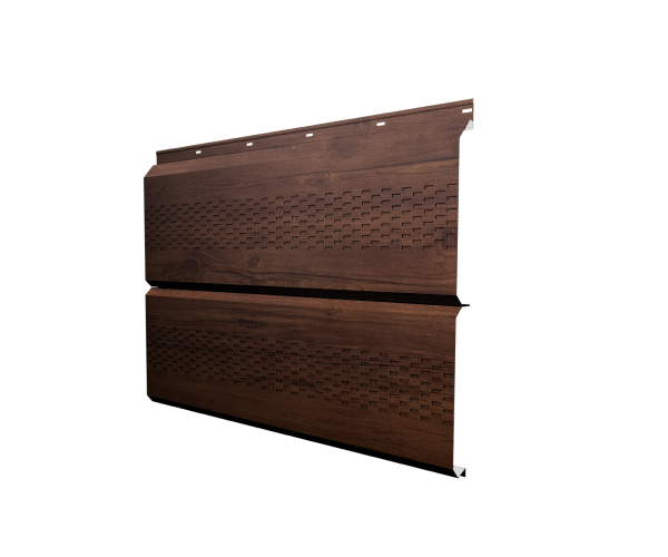 Софит ЭкоБрус с перфорацией 0,345 Grand Line 0,45 Print Premium с пленкой Cherry Wood Fresh TwinColor