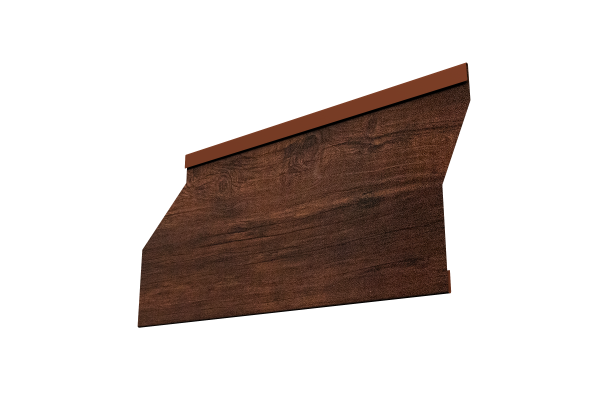 Ламель забора жалюзи Milan Slim 0,45 Print Premium с пленкой Cherry Wood Dark FTC