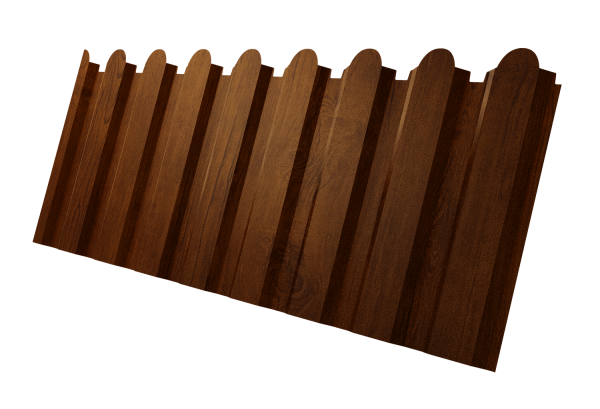 Профнастил С20A фигурный 0,45 Print Premium Golden Wood Intense FTC