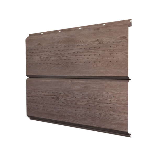 Софит ЭкоБрус new c перфорацией 0,45 Print Elite White Wood TwinColor