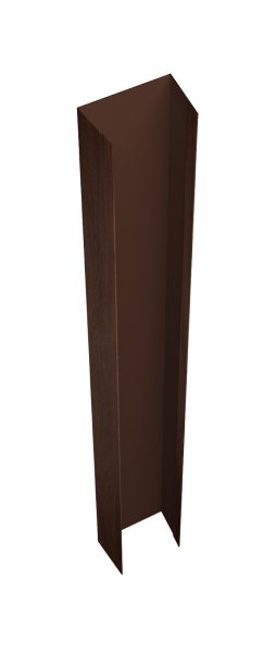 Крепежная планка верхняя Texas 0,45 Print Elite Choco Wood TwinColor (2,5м)