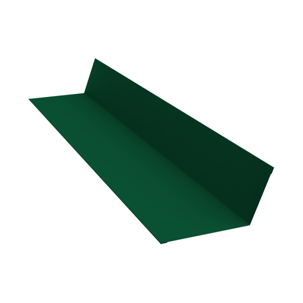 Планка примыкания 90х140 0,5 Satin с пленкой RAL 6005 зеленый мох (2м)