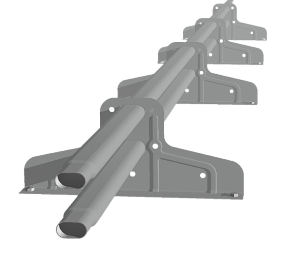 Снегозадержатель Стандарт Т4 d 40х20 RAL 9006 (3м)