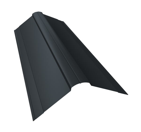 Планка конька фигурного 150x150 0,5 Drap TX RAL 7016 антрацитово-серый (2м)