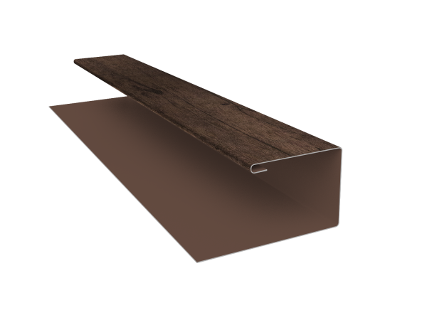 Планка П-образная Экобрус Grand Line 0,45 Print Elite Antique Wood TwinColor (3м)