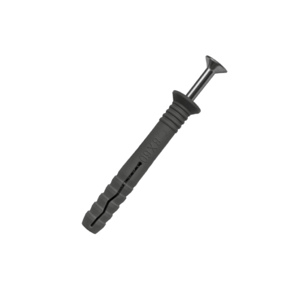 Дюбель-гвоздь Daxmer потайной 6х80 (850шт) шлиц Pz2, полипропилен, цинк