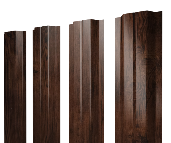 Штакетник П-образный A с прямым резом 0,45 Print Elite Cherry Wood TwinColor