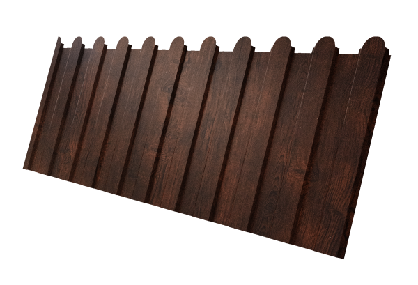 Профнастил С8A v01 фигурный 0,45 Print Premium Cherry Wood Dark FTC
