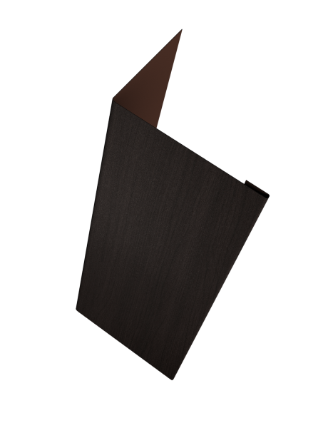 Нащельник (для калиток и ворот) 25х35 жалюзи Milan, Tokyo, Palermo 0,45 Print Elite Coffee Wood TwinColor (L1,68)