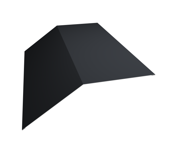 Планка конька плоского 190х190 0,5 Velur X RAL 7024 мокрый асфальт (2м)