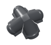 Четверник конька полукруглого 0,5 Satin с пленкой RAL 7024 мокрый асфальт