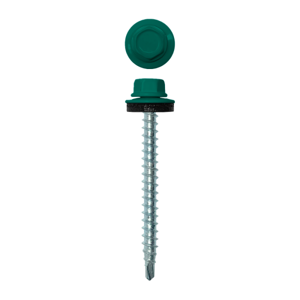 Саморез кровельный 4,8х50 (150шт) сверло №1 RAL 6026