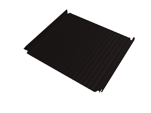 Кликфальц Double Pro Gofr Grand Line 0,5 Velur X с пленкой на замках RAL 9005 черный