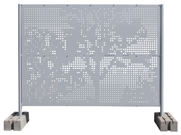Секция ограждения перфорированного Tree 1,7х2,07х1,0 RAL 7040