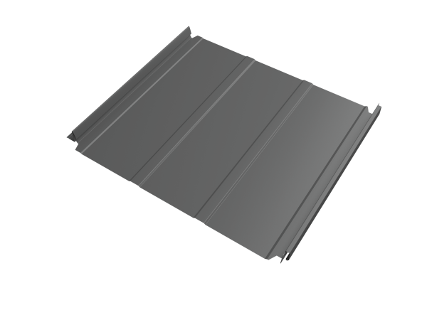 Кликфальц Double Pro Line Grand Line 0,5 Satin с пленкой на замках RAL 9006 бело-алюминиевый