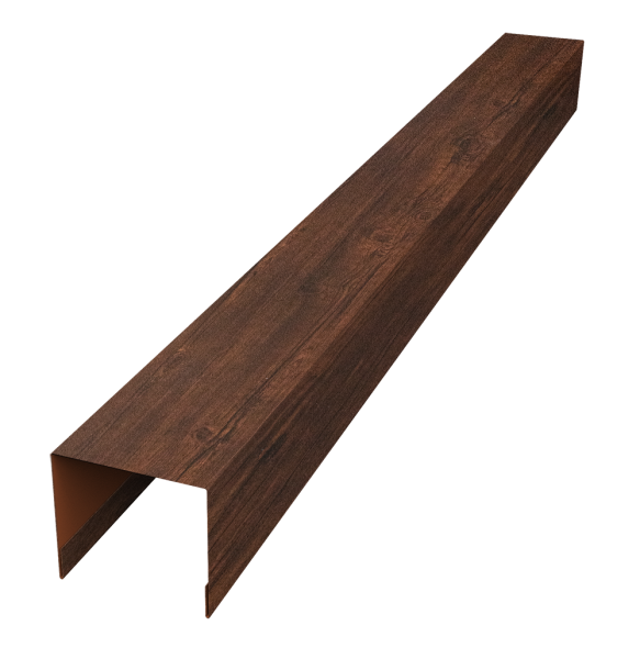 Стойка боковая крепежная для забора жалюзи Palermo 0,45 Print Premium Cherry Wood Dark FTC (3м)