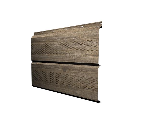 Софит ЭкоБрус с перфорацией 0,345 Grand Line 0,45 Print Elite с пленкой Nordic Wood TwinColor