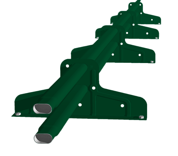 Снегозадержатель Стандарт Т4 d 40х20 RAL 6005 (3м)