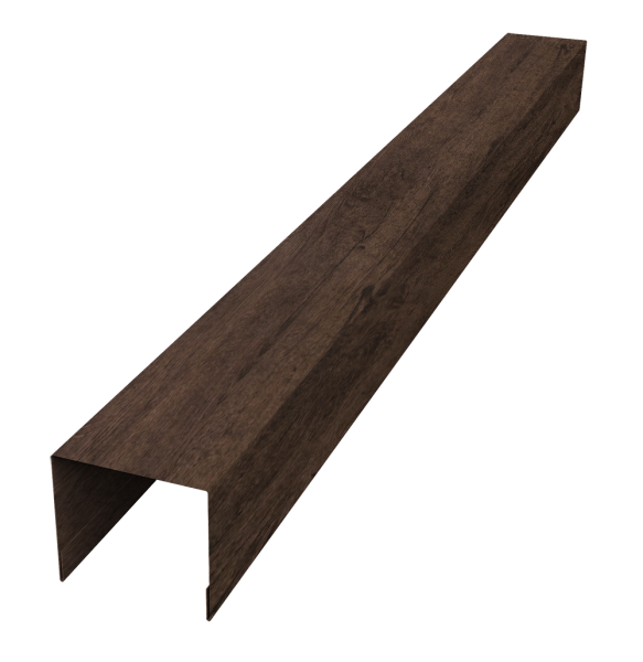 Стойка боковая крепежная для забора жалюзи Palermo 0,45 Print-Double Premium Antique Wood (3м)