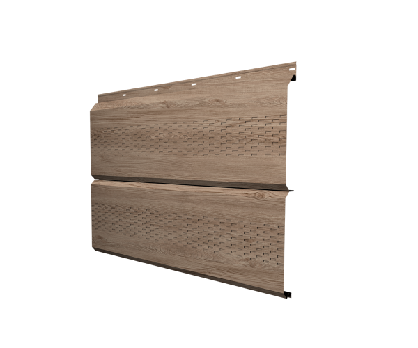 Софит ЭкоБрус с перфорацией 0,345 Grand Line 0,45 Print Elite White Wood TwinColor