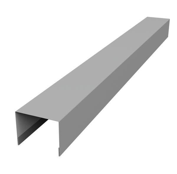 Крышка жалюзи Palermo 0,5 Satin RAL 9006 бело-алюминиевый (2,5м)