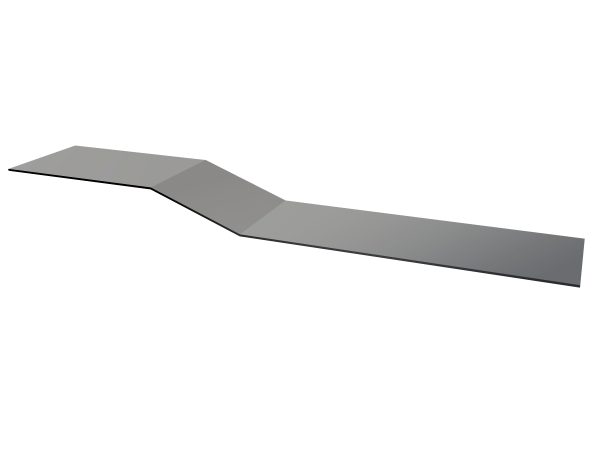 Планка крепежная фальц 0,45 PE с пленкой RAL 9006 бело-алюминиевый (2м)